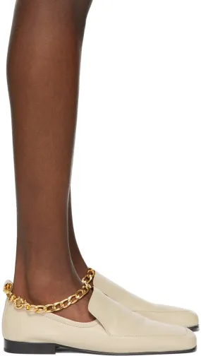BY FAR Beige Nick Loafers