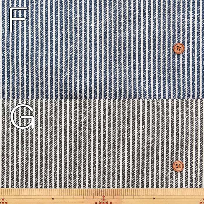 Cotton Printed Fabric - Denim Stripe