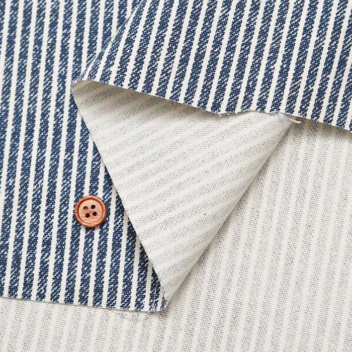 Cotton Printed Fabric - Denim Stripe