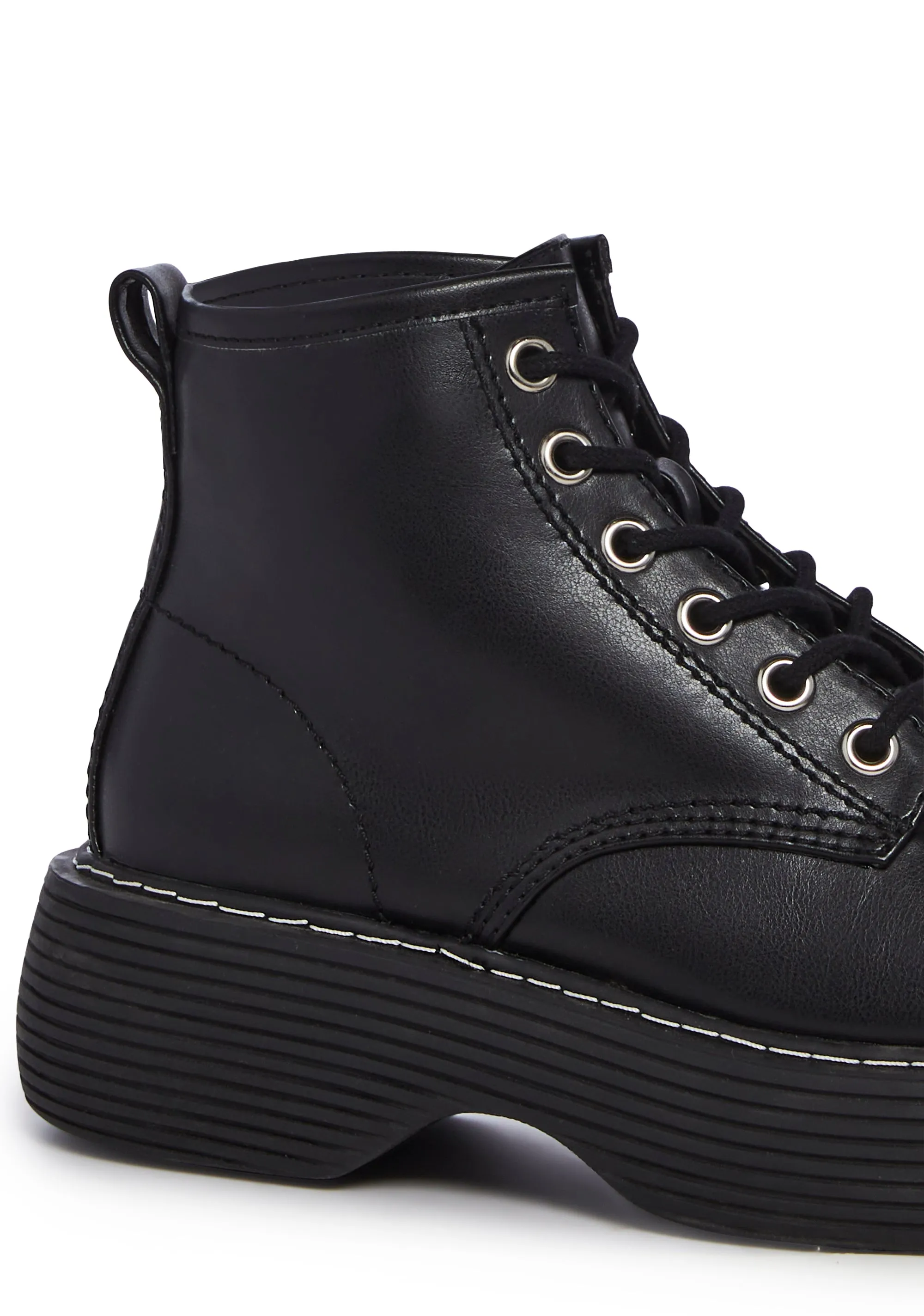 Edgy Anarchy Ankle Booties - Black