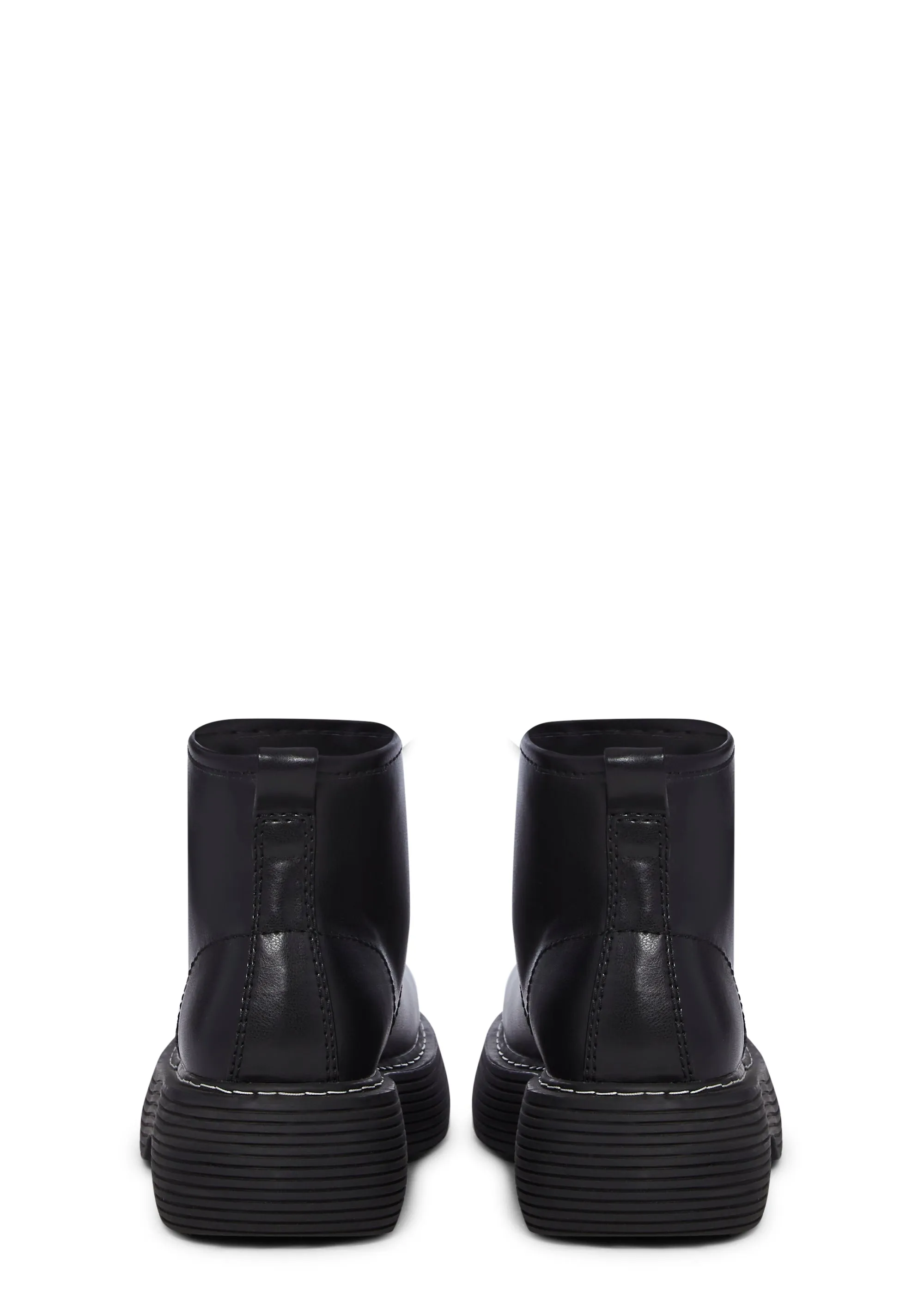Edgy Anarchy Ankle Booties - Black