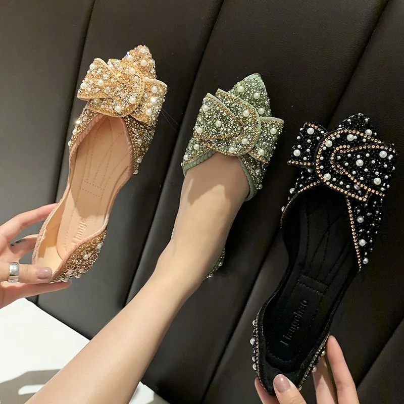 Lux Belted Pointed Toe Flats