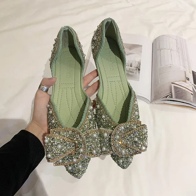 Lux Belted Pointed Toe Flats