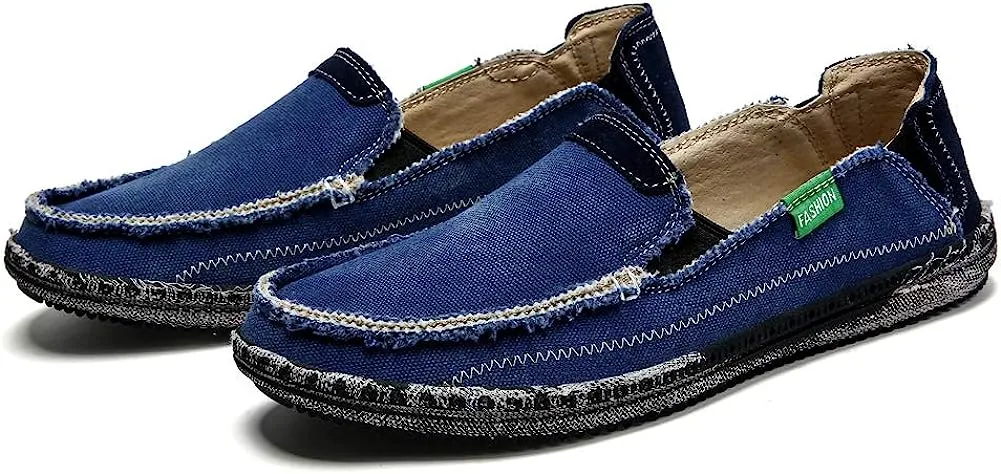 Men's Black Distressed Style Canvas Casual Shoes