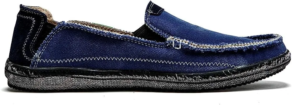 Men's Black Distressed Style Canvas Casual Shoes