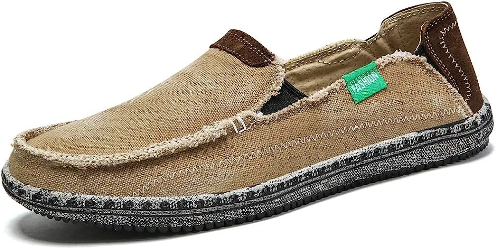Men's Black Distressed Style Canvas Casual Shoes