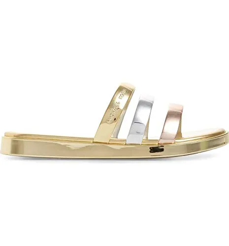 MICHAEL Michael Kors Keiko Slide Gold / Silver Sandal (Women)