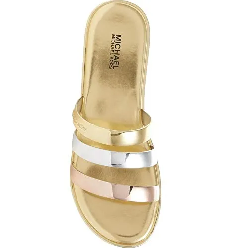 MICHAEL Michael Kors Keiko Slide Gold / Silver Sandal (Women)